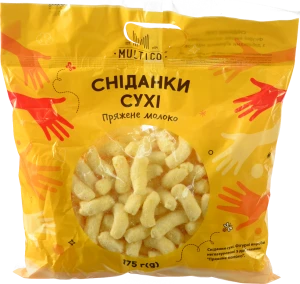 Кукурудзяні палички Multico 175г пряжене молоко