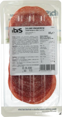 Ковбаса Ibis 80г салямі унгерезе нарізка