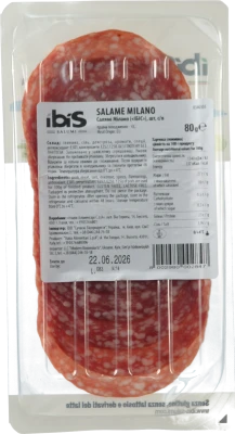 Ковбаса Ibis 80г салямі мілано нарізка