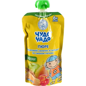 Пюре Чудо-Чадо 180г фрукт. салат печиво злаки