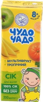 Сік Чудо-Чадо 200мл slim тропічний мультифрукт