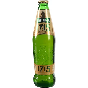 Пиво світле пастеризоване «Львівське 1715», 4,5% об., 0,45 л, с.п.