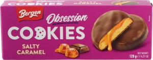 Печиво Bergen Cookies 128г Obsession сол. карам.