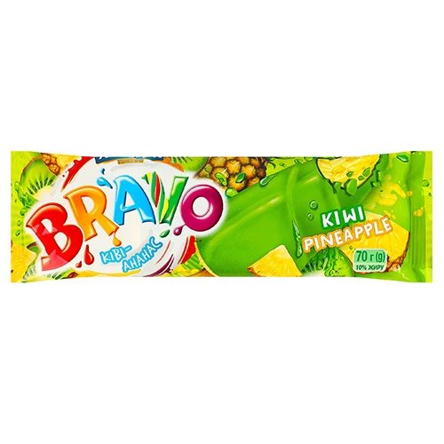 Морозиво Хладик 70г bravo ківі ананас соков. покр. купити в Одесі