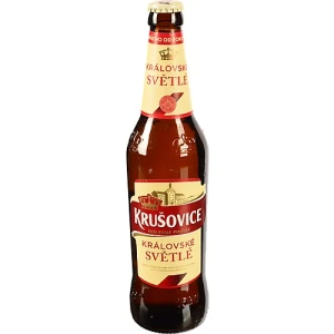 Пиво світле «Krušovice Královské Světlé» фільтроване пастеризоване, 4,2% об., 0,5 л, скляна пляшка