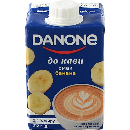 Напій молочний Danone До кави зі смаком банана 3,2%, 212г
