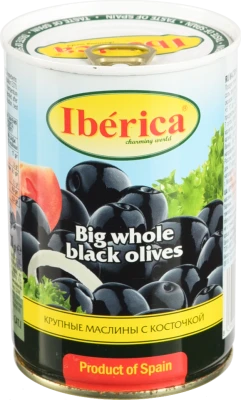 Маслини з кісточкою великі Iberica з/б 420г