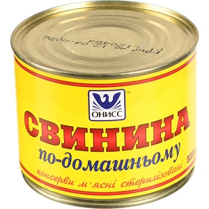 Тушонка Онісс 525г свинина по-домаш. з.б. ключ