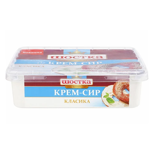Продукт крем-сир термізований «Крем-сир» «Класика» 18% ТМ «Шостка» 160 г ванн.