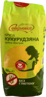 Крупа кукурудзяна дрібна без глютену Екстра Сквирянка м/у 800г