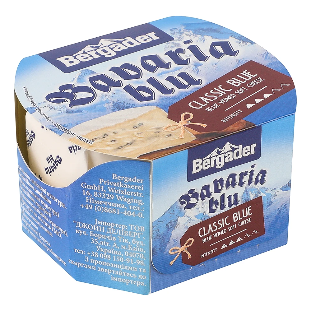 Сир Bergader Bavaria blu м'який 70% 150г