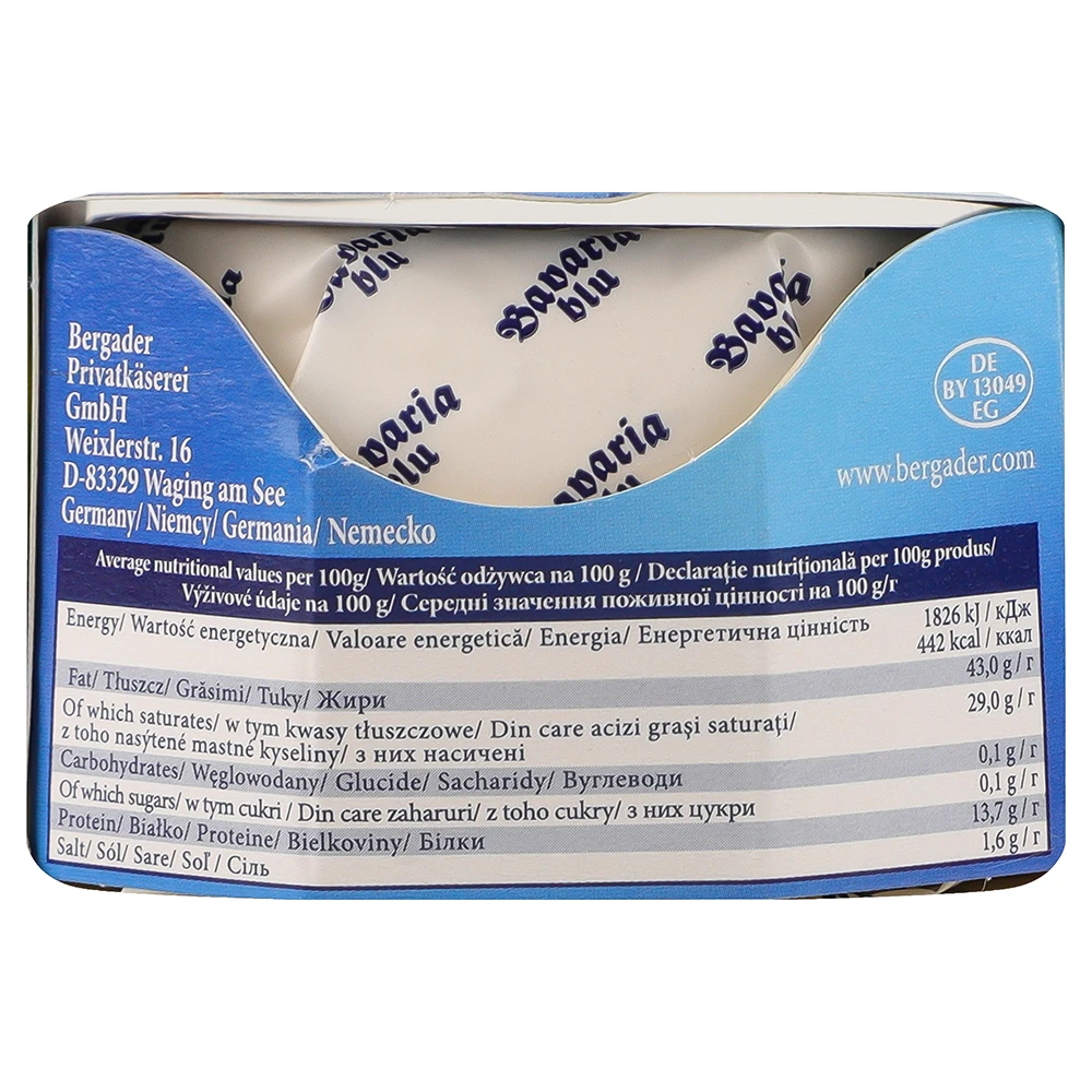 Сир Bergader Bavaria blu м'який 70% 150г