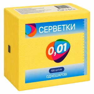Серветка 0.01 100шт жовта