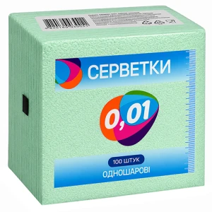 Серветка 0.01 100шт зелена