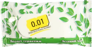 Серветки вологі 0.01 15шт зелений чай