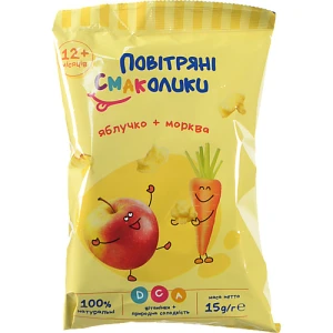 Фігурні вироби Повітряні Смаколики 15г яблуко морк