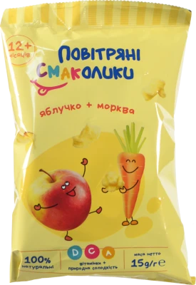 Фігурні вироби Повітряні Смаколики 15г яблуко морк