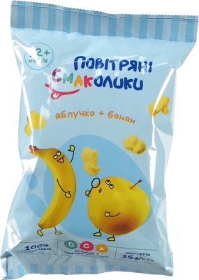 Фігурні вироби Повітряні Смаколики 15гяблуко банан