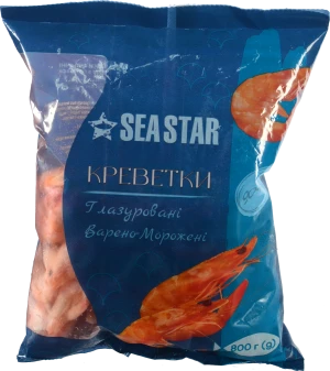 Креветки Seastar 800г варено-морожені 90.120
