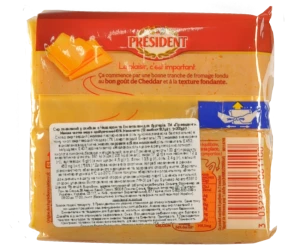 Сир плавлений «President Burger» з Чеддером та Ементалем для бургерів 40% 200 г