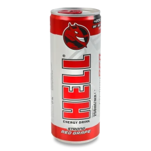 Напій енергетичний безалкогольний газований Strong Red Grape Hell з/б 250мл