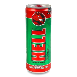 Напій енергетичний безалкогольний газований Watermelon Strong Hell з/б 250мл