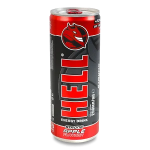 Напій енергетичний безалкогольний газований Strong Applе Hell з/б 250мл