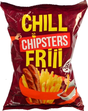 Соломка картопляна Chipsters 55г солона ковбаски барбекю кетчуп томатний