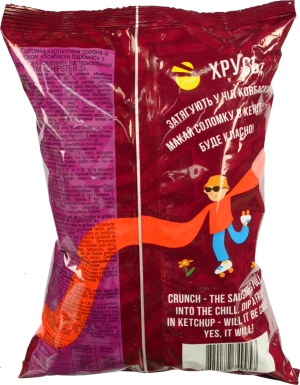 Соломка картопляна Chipsters 55г солона ковбаски барбекю кетчуп томатний