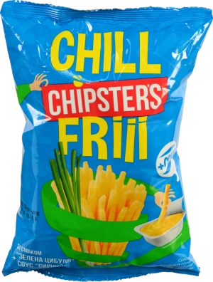 Соломка картопляна Chipsters 55г солона зелена цибуля соус сирний