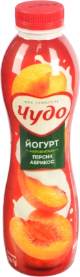 Йогурт питний 2.5% Персик-абрикос Чудо п/пл 520г