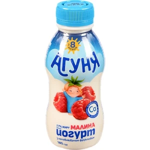 Йогурт Агуня Малина Питний 2.7%, 185г