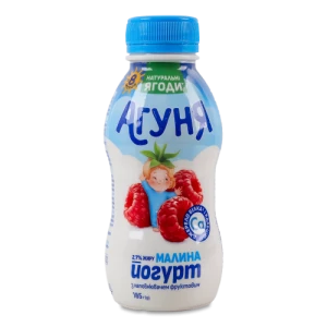 Йогурт Агуня Малина Питний 2.7%, 185г