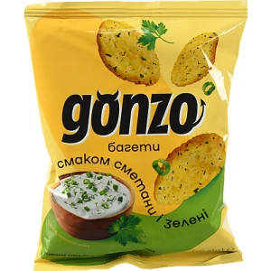 Сухарики Gonzo 50г сметана зелень