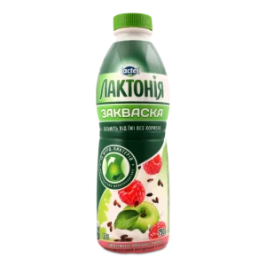 Закваска 1.5% з пребіотиком Малина-яблуко-льон Лактонія п/пл 750г