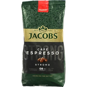 Кава натуральна смажена в зернах Strong Espresso Jacobs м/у 500г