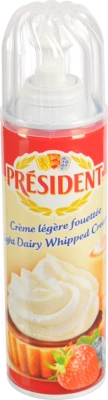 Вершки President збиті аерозоль 20% 250 г