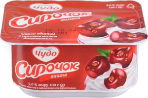 Сирок Чудо Вишня збитий з наповнювачем 5% 100г