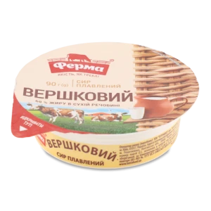 Сир плавлений пастоподібний Ферма «Вершковий» 60% 90 г, стакан