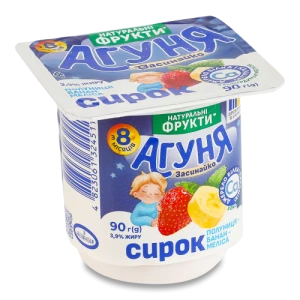 Сирок Агуня 90г 3.9% Полуниця Банан Меліса