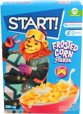 Пластівці кукурудзяні глазуровані Frosted Start! к/у 280г