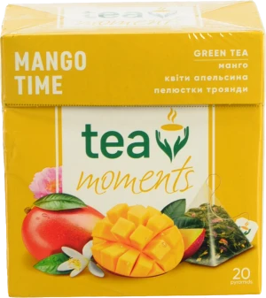 Чай зелений байховий Mango Time Tea Moments к/у 20х1.7г