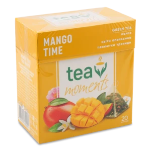 Чай зелений байховий Mango Time Tea Moments к/у 20х1.7г