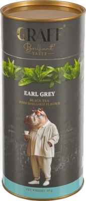 Чай Graff 80г ерл грей чорний тубус