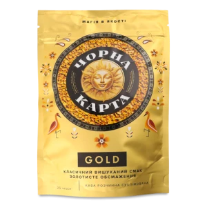 Кава натуральна розчинна сублімована Gold Чорна Карта д/п 50г