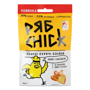 Слайси курячі сушені зі смаком сиру Гауда РябChick д/п 30г