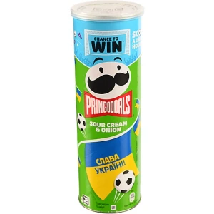 Чіпси картопляні зі смаком сметани та цибулі Pringles туб 165г