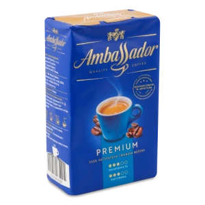 Кава натуральна смажена мелена Premium Ambassador в/у 225г
