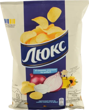 Чіпси Люкс 125г сметана та цибуля