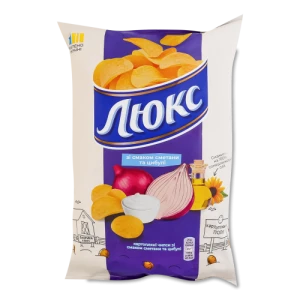 Чіпси Люкс 125г сметана та цибуля